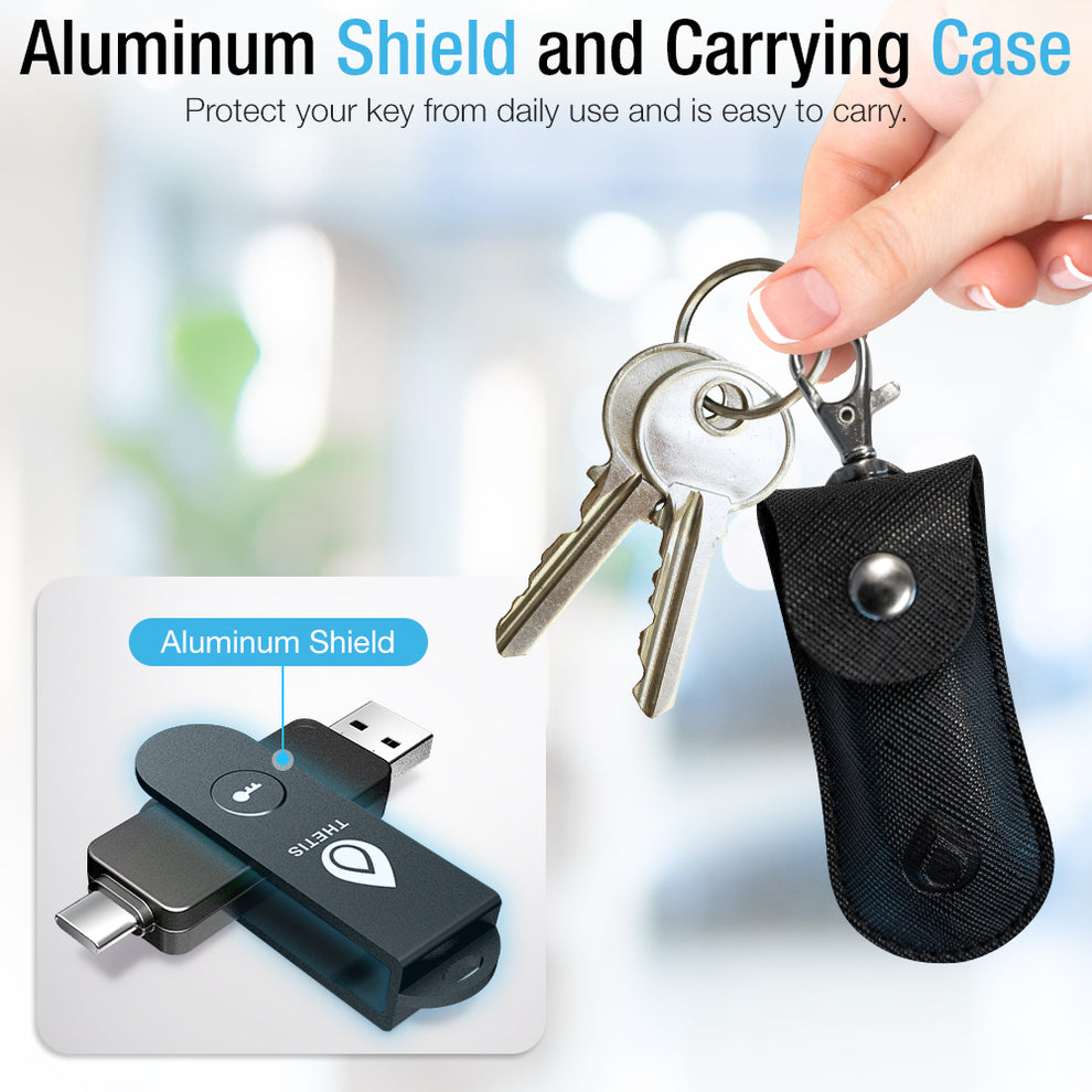 Passkey Security Key Thetis PRO FIDO2 Security Key with PinPlex - Passkey, PIV, USB-A, USB-
