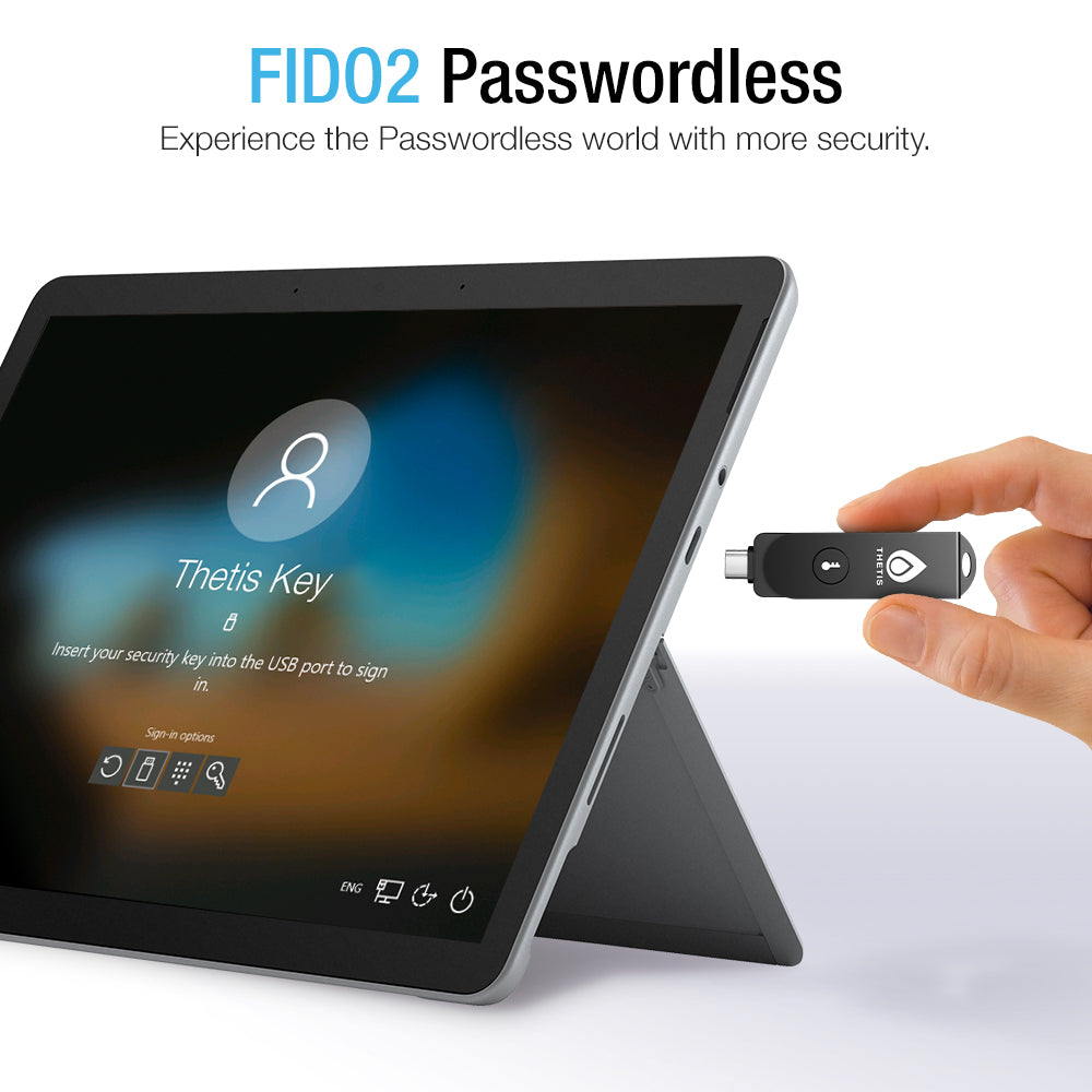 Thetis PRO FIDO2 Security Key Passkey, USBA, USBC & NFC