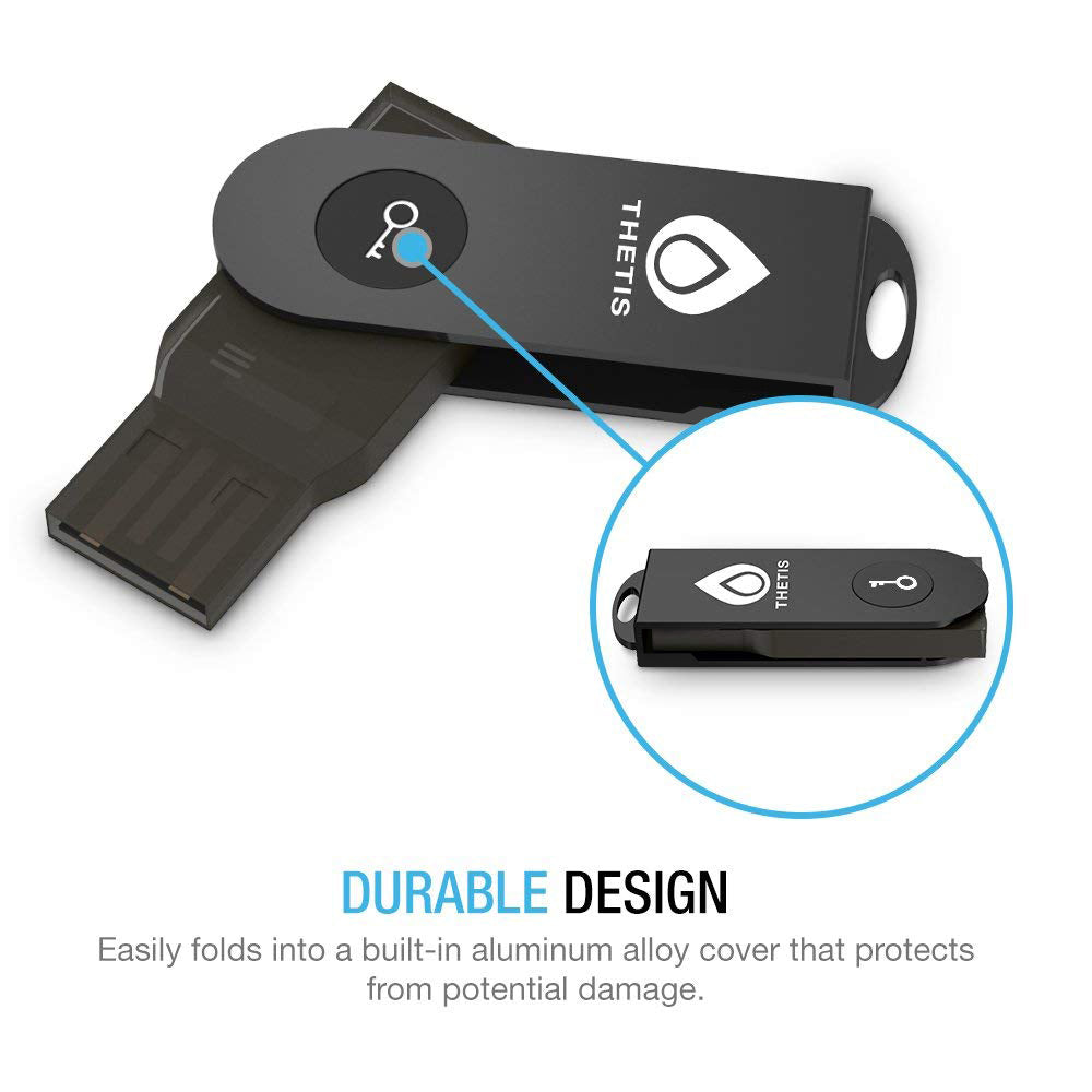 Thetis FIDO U2F Sicherheitsschlüssel mit Bluetooth ENBL, Zwei-Faktor-Authentifizierung Kompatibel mit Windows/Linux/MacOS, Gmail, Facebook, Dropbox, SaleForce, GitHub und mehr Thetis FIDO U2F Sicherheitsschlüssel mit Bluetooth ENBL, Zwei-Faktor-Authentifizierung Kompatibel mit Windows/Linux/MacOS, Gmail, Facebook, Dropbox, SaleForce, GitHub und mehr
