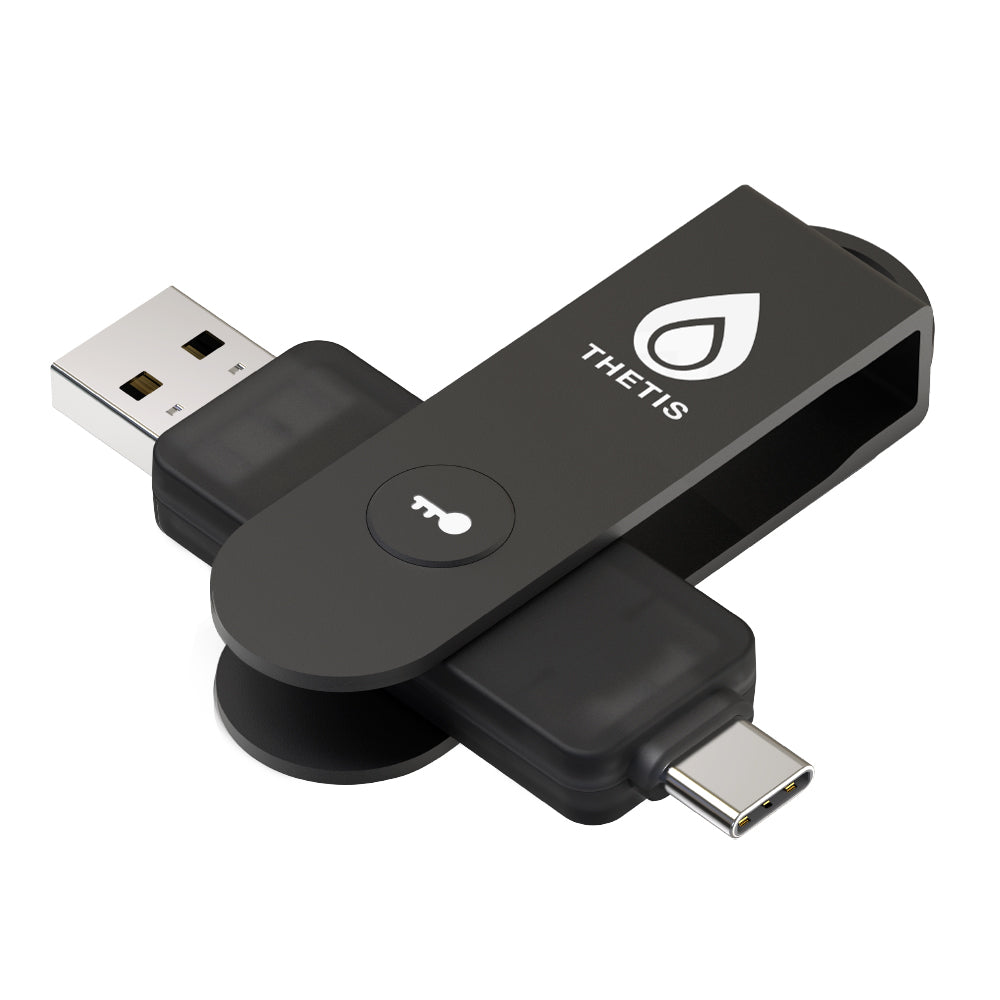 Two Key Device Thetis PRO FIDO2 Security Key - Passkey, USB-A, USB-C & NFC
