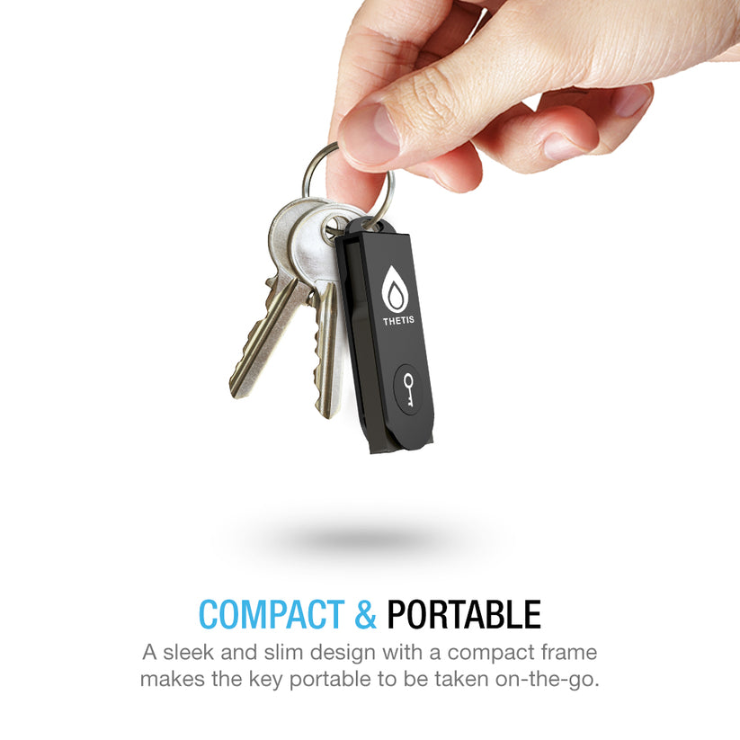 Two Key Device Thetis BLE FIDO2 Security Key - Passkey, USB-A, NFC & Bluetooth
